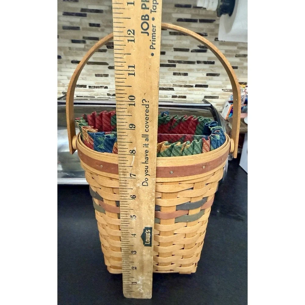 Longaberger Shades of Autumn Wall Mount 1993 Basket, Liner & Plastic Insert NEW